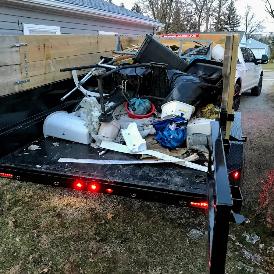 Roll-off dumpster delivered to a residential driveway in Swarthmore