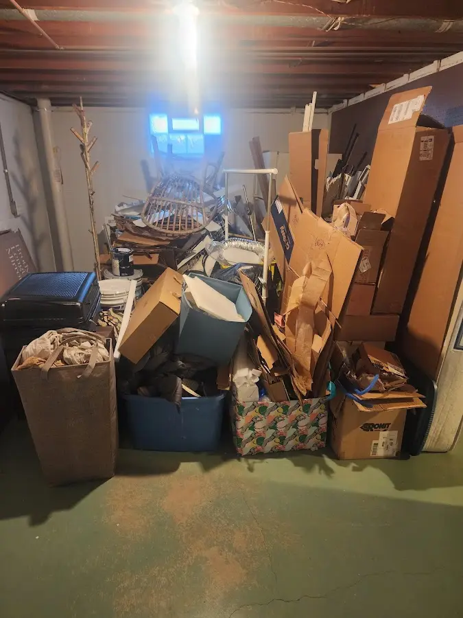 Roll-off dumpster container at job site for Yard Waste Dumpster Rental in Swarthmore